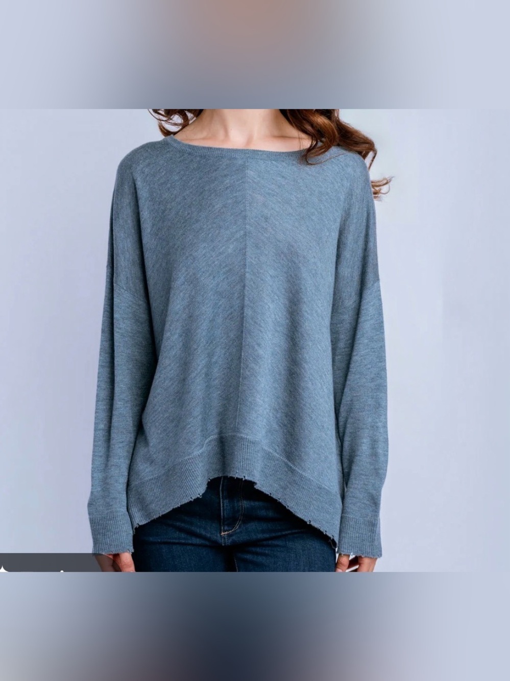 Kerisma Lawson Heather Blue Wool Blend Sweater Size S/M